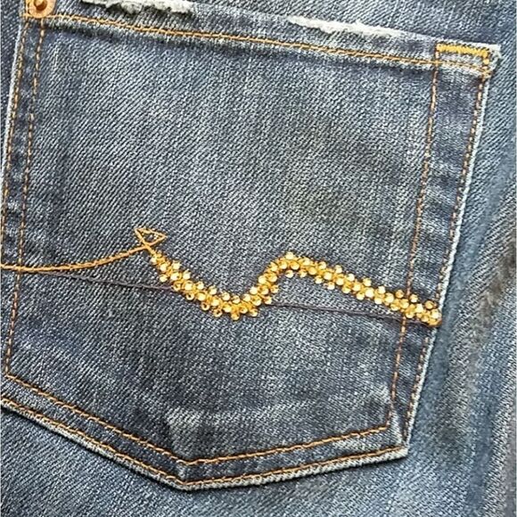 7 for all Mankind Bootcut Rhinestone Jeans 29 - Picture 7 of 8